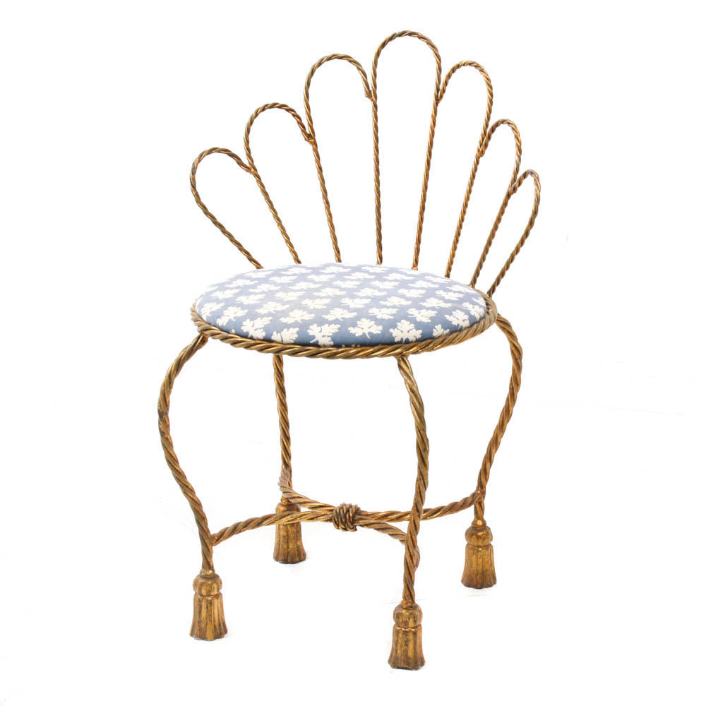 upholstered vanity chair double gold tone upholstered vanity chair mid20th century ebth upholstered vanity chair double gold tone upholstered vanity chair mid20th century ebth
